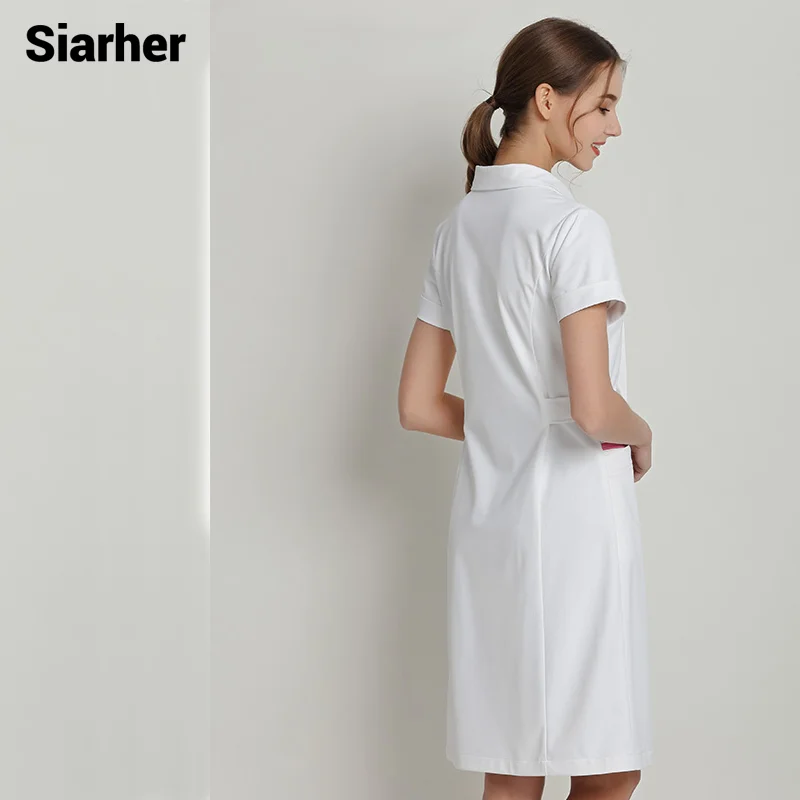 Одежда для медсестер модное облегающее летнее пальто с коротким рукавом и