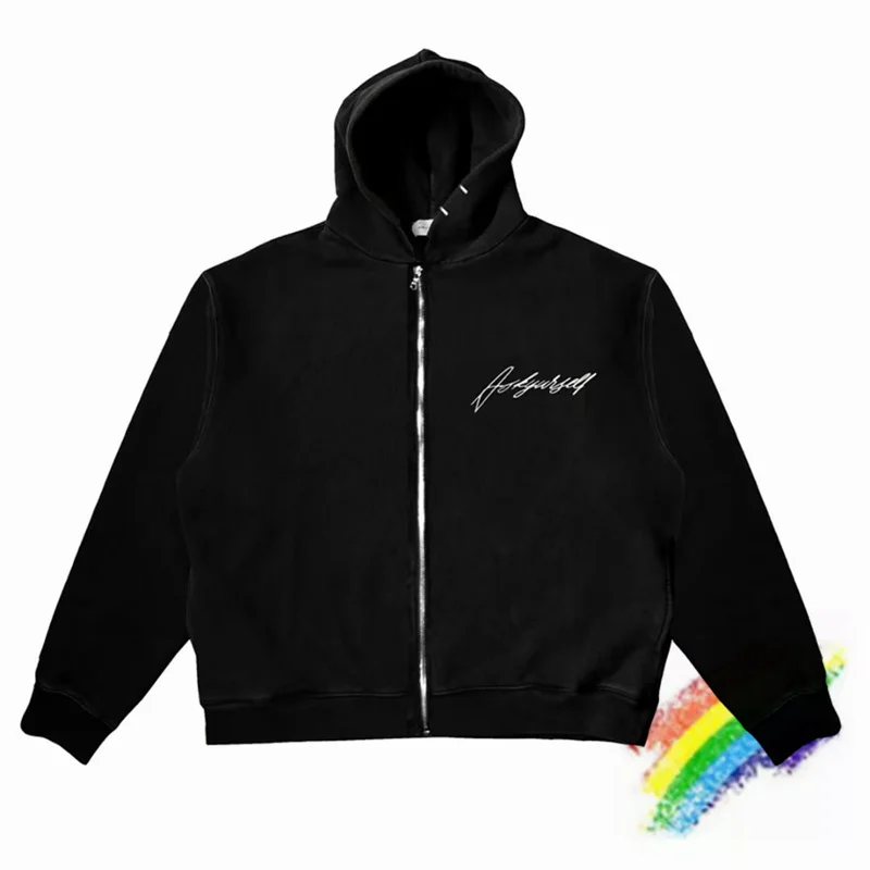 

Кофта Askyurself с капюшоном для мужчин и женщин, свитшот с надписью и вышивкой, 1:1