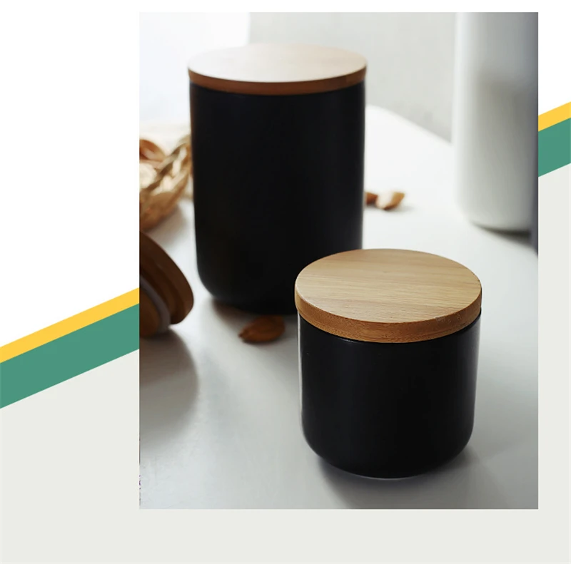Кухонный керамический герметичный контейнер для хранения грубых зерен кофе чая