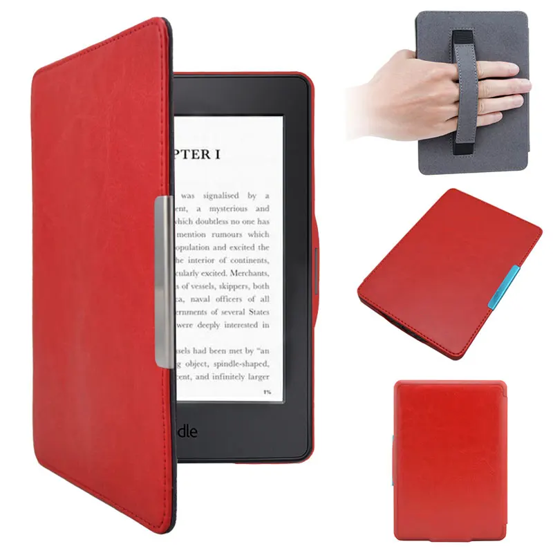 red Книга Обложка кожаный чехол для Kindle Paperwhite электронная книга ридер Pocketbook Elektronik электронная книга - Цвет: red