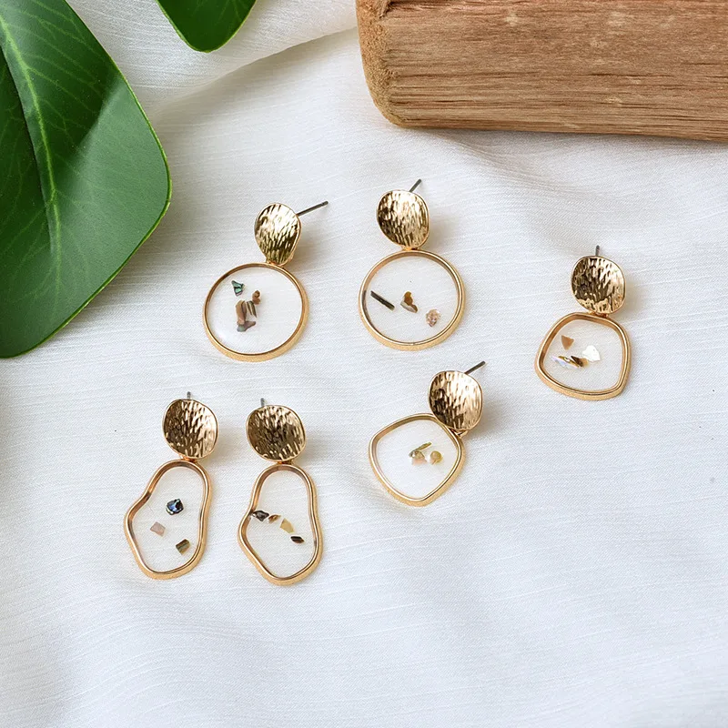 Изысканные Винтажные серьги 2019 геометрические в виде ракушек для женщин и