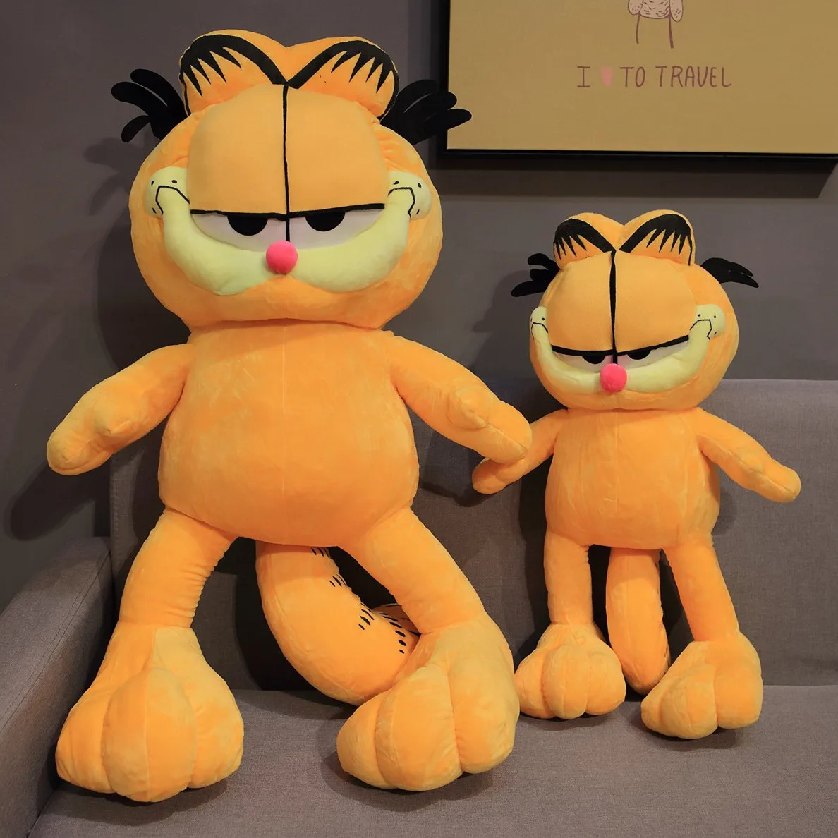 Огромная милая плюшевая игрушка в виде кота Гарфилда 80 см супермягкая мультяшная