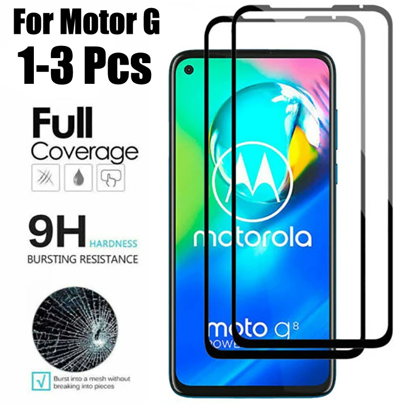 

UGI 3Pcs 9H Full Coverage Screen Protector Tempered Glass Protective Front Film For Motorola Moto G 5G G7 G8 G9 Plus PLAY Power