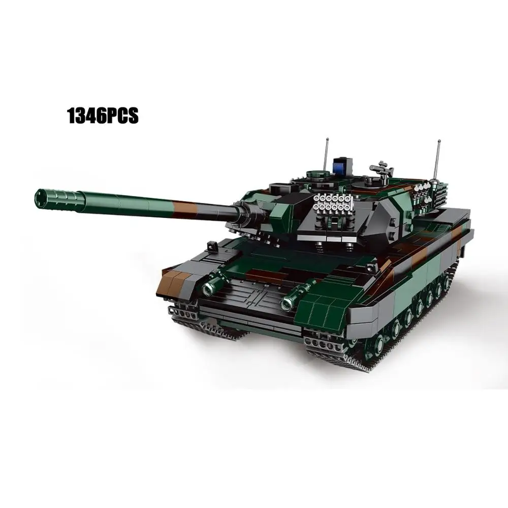 

1:30 Scale WW2 Military Leopard 2A6 Main Battle Tank Batisbricks Building Block World War Germany Army Force Brick Toy Collectio
