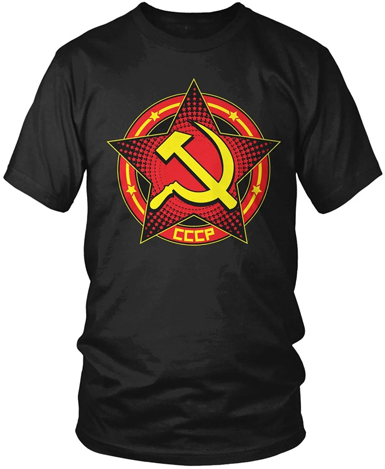 

2017 новое поступление забавная летняя новая мода для короткого рукава CCCP молот и серп звезда дизайн, CCCP Мужская футболка