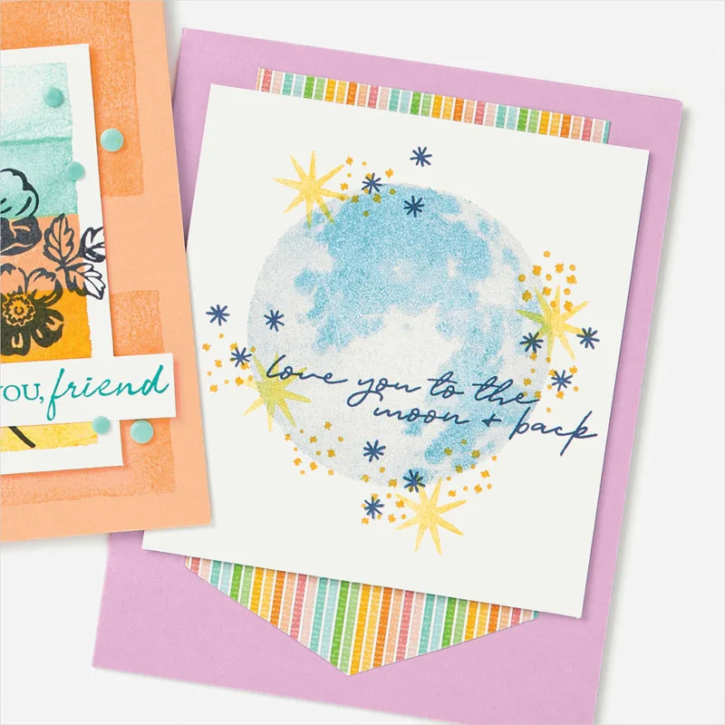 Цветок Бамбук Солнце Луна шторм путь Праздничная листва прозрачный штамп самые