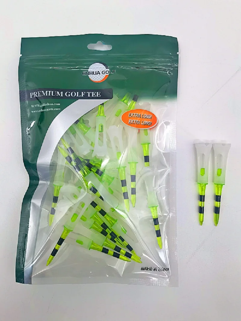 

(30PCS/Bag) Practice Golf Tee Golf Tools Soft Rubber Low Resistance Quality Plastic 83MM Golf Tees Rubber Cushion Durable Golf T