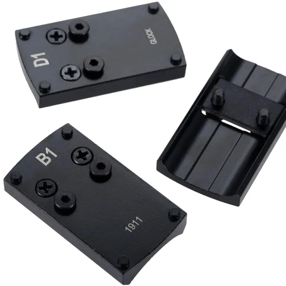 Установите вихревой/веномовый Micro Red Dot Sight Mount Base Adapter Plate For 17/19 Glock Colt 1911 Beretta 92 Guns XD S