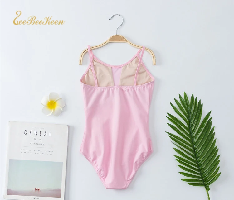 Балетное трико для танцев гимнастическое девочек однотонное хлопковое боди