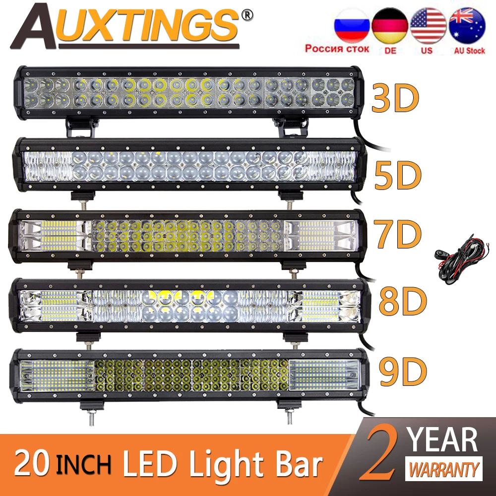 

Светодиодсветильник панель Auxtings, осветительный присветодиодный 20 дюймов, для тракторов, лодок, внедорожников, грузовиков, кроссоверов, ква...