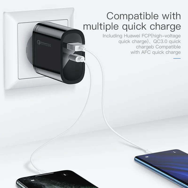 KUULAA Quick Charge 4 0 3 PD 36 Вт USB зарядное устройство быстрое US EU переходник супер для iPhone