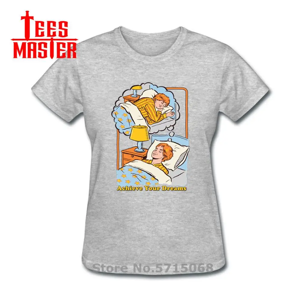 Упражнение дамы хипстер крутой дизайн серии Demon футболка достичь вашей мечты