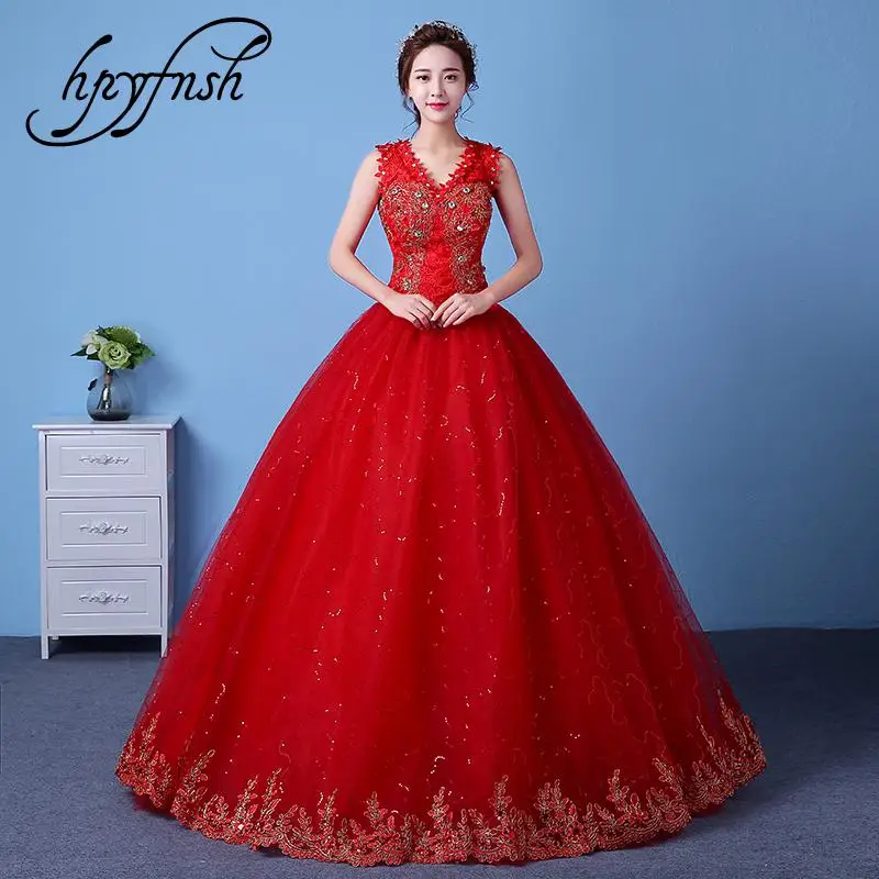 Женское свадебное платье без рукавов Красное или белое кружевное с блестками и