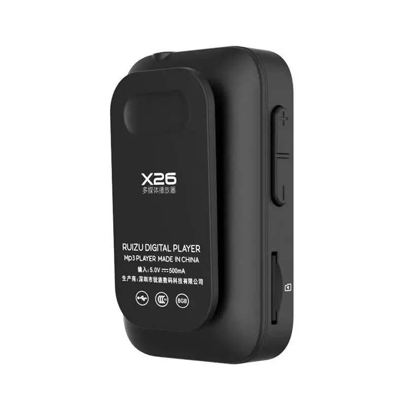 Мини Bluetooth MP3 плеер с зажимом без потерь звук музыкальный расширяемая SD карта до 64