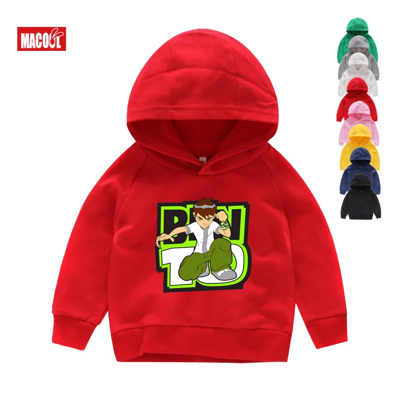 Kids Hoodies Бен 10 протектор для часов толстовки земля и свитшоты для детей в году Осень мультфильм мальчиков толстовки и свитшоты топы для мальчиков и девочек - Цвет: Kids Hoodies