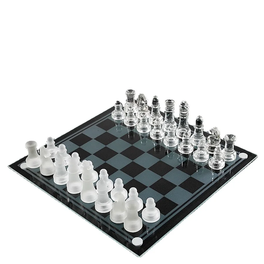 Board Chess Games Table Game Crystal Chess Luxury Sculpture Pieces Set Family Premium Gathering Gry Planszowe Adult Games DE50QL