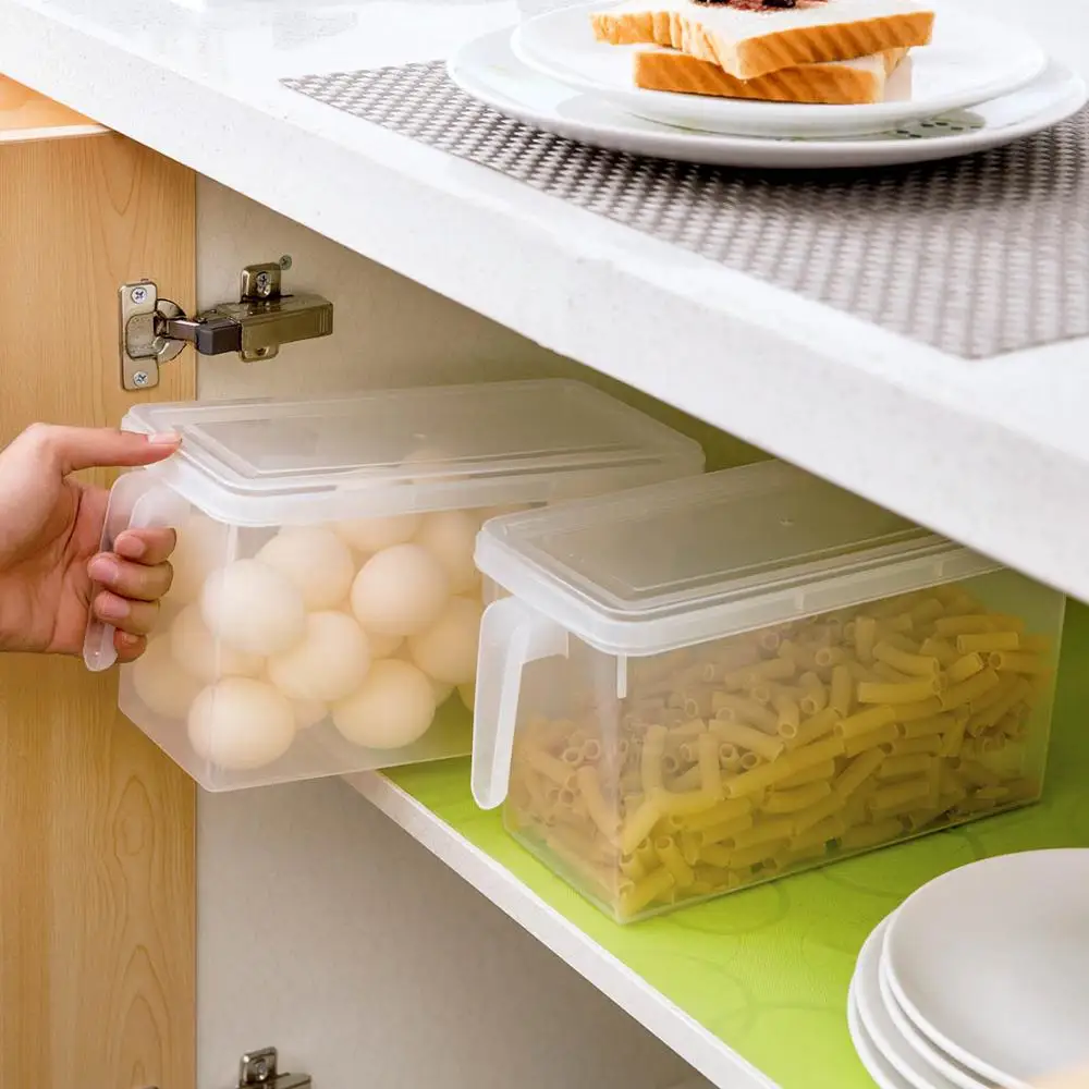 Кухонные большие пластиковые банки для хранения прозрачный холодильник фруктов