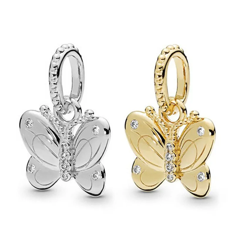 

1 шт. новый милый кулон-бабочка DIY бусины подходят для оригинального браслета Pandora очаровательные женские ювелирные изделия подарки