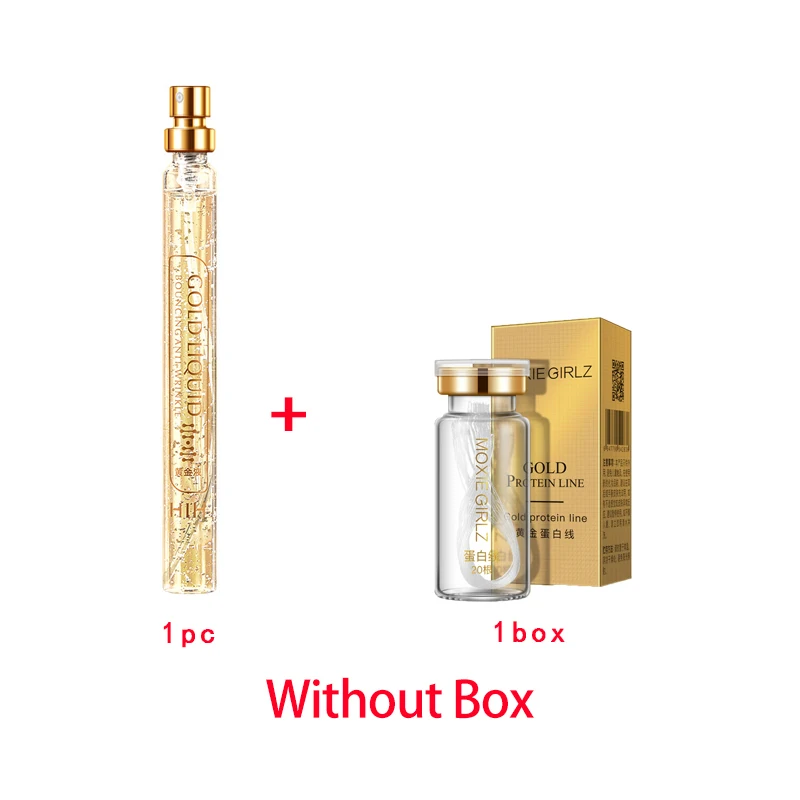 

24K Gold Face Filler Absorbable Collagen Protein Thread Face Lift Plump Silk Fibroin Line Carving Anti Aging Essence Face Serum
