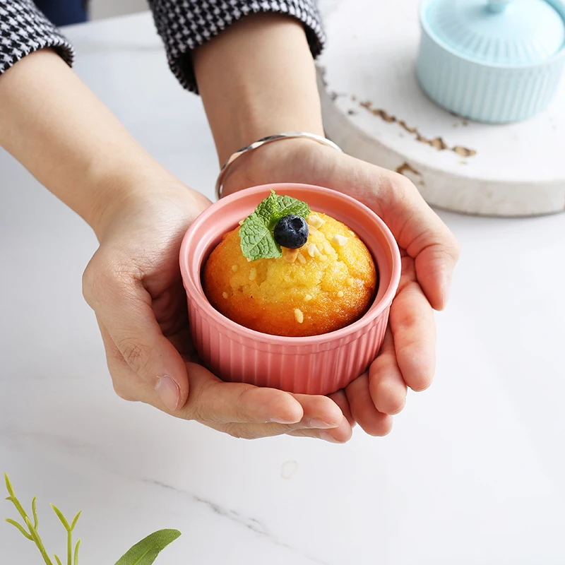 2 шт. Керамика круглый выпечки чаша с крышкой для бытовой прекрасный