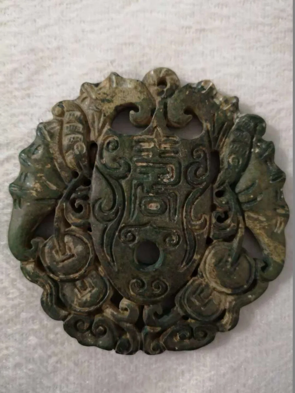 

Antique, jade, carving, hollowed out brand, bliss, carving crafts