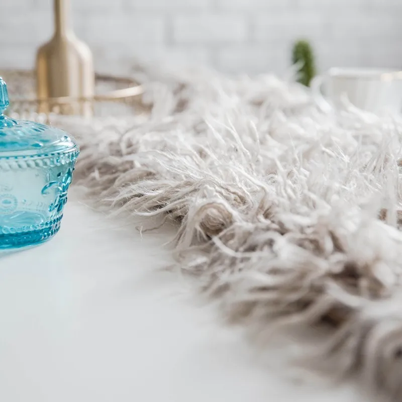 Мягкая пушистая плюшевая настольная дорожка для свадебной вечеринки Настольная