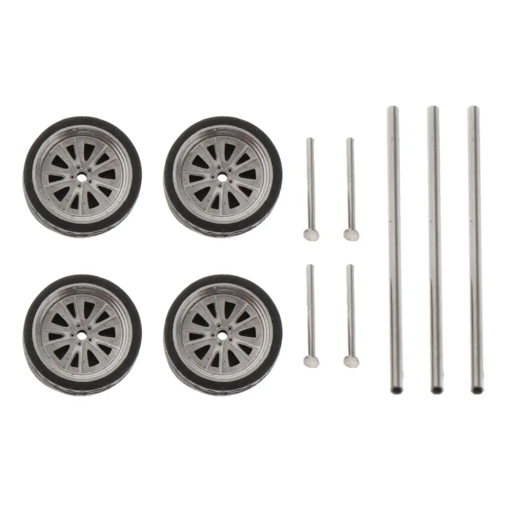 

Replacement 1/64 Scale 11mm Wheel Tires Tyre Kit for Vehicles DIY
