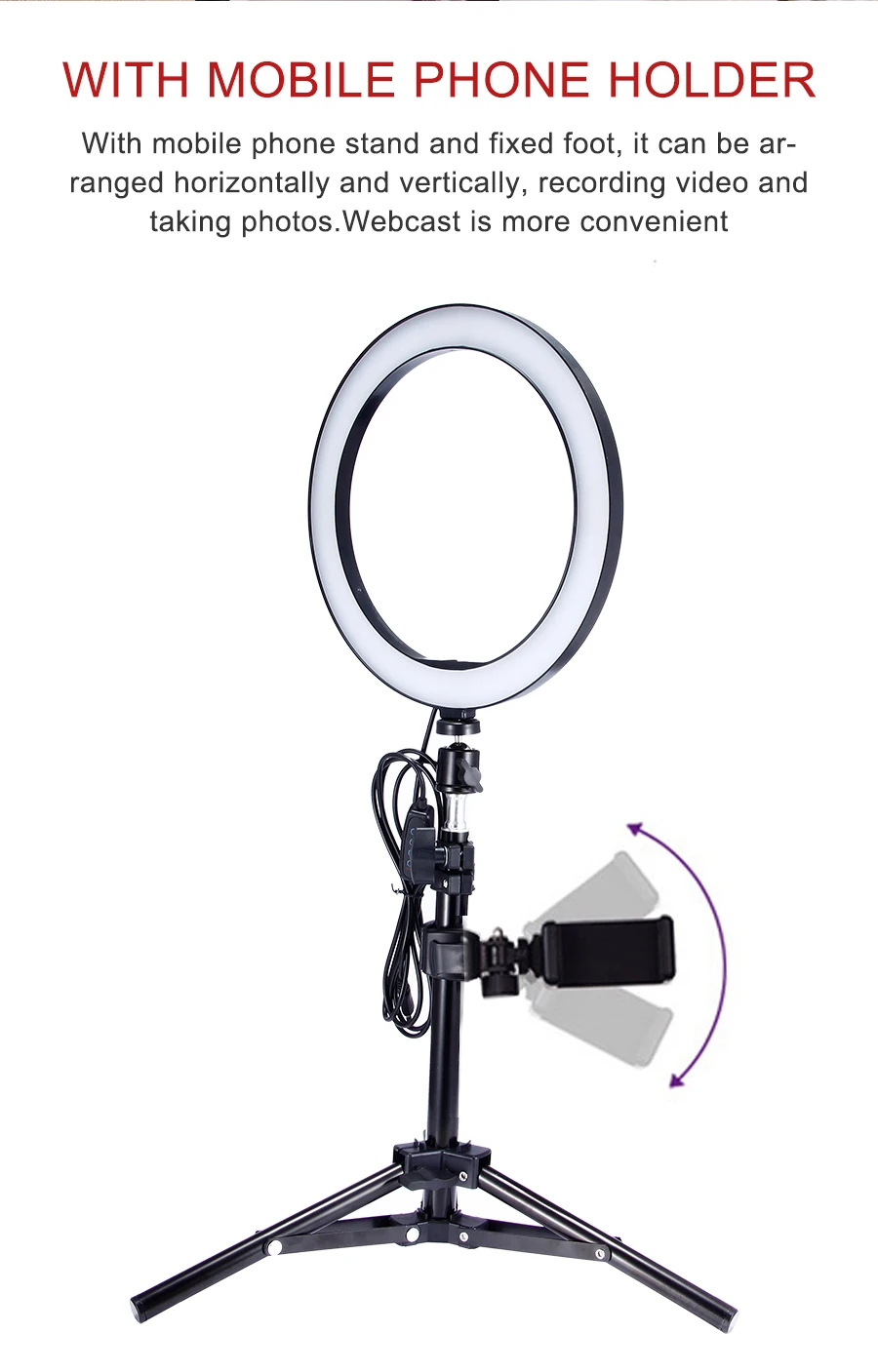 MAMEN фотографический Dimmable светодиодный Selfie кольцо свет лампы Youtube видео студия живое потоковое фото красивое кольцо