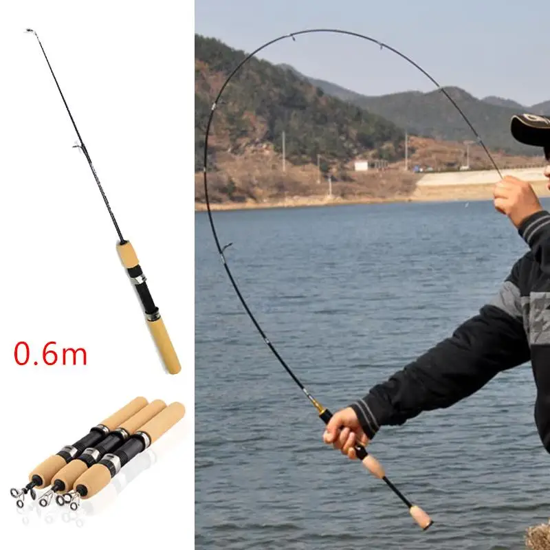Fishing Rod Ice Accessories Winter Rods Ultralight Fish Shrimp Telescopic Adjustable Portable Tackle Pole Mini | Спорт и развлечения