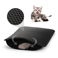 new waterproof pet cat litter mat eva double layer cat litter pads trapper mat folding non slip pet litter mat cat supplies