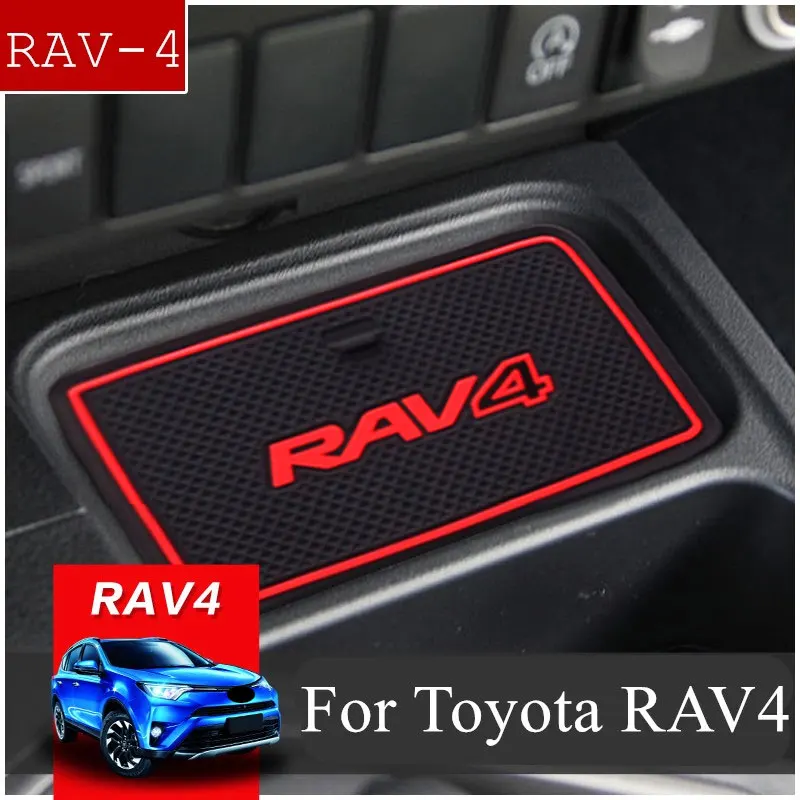 Противоскользящие ворота Слот коврик резиновая подставка для Toyota RAV4 подтяжку лица XA40 RAV 4 гибридные аксессуары наклейка на автомобиль Стайлинг