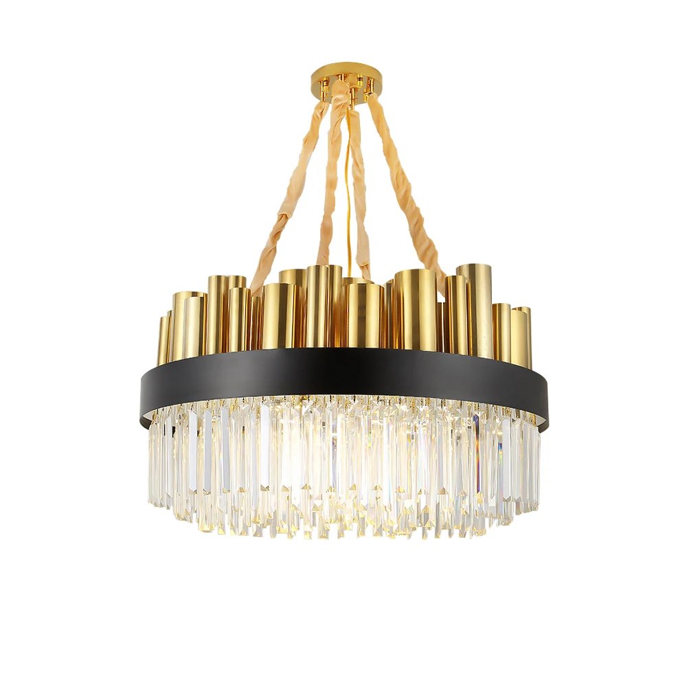 Роскошная хрустальная люстра светильник для гостиной большой круглый столовая