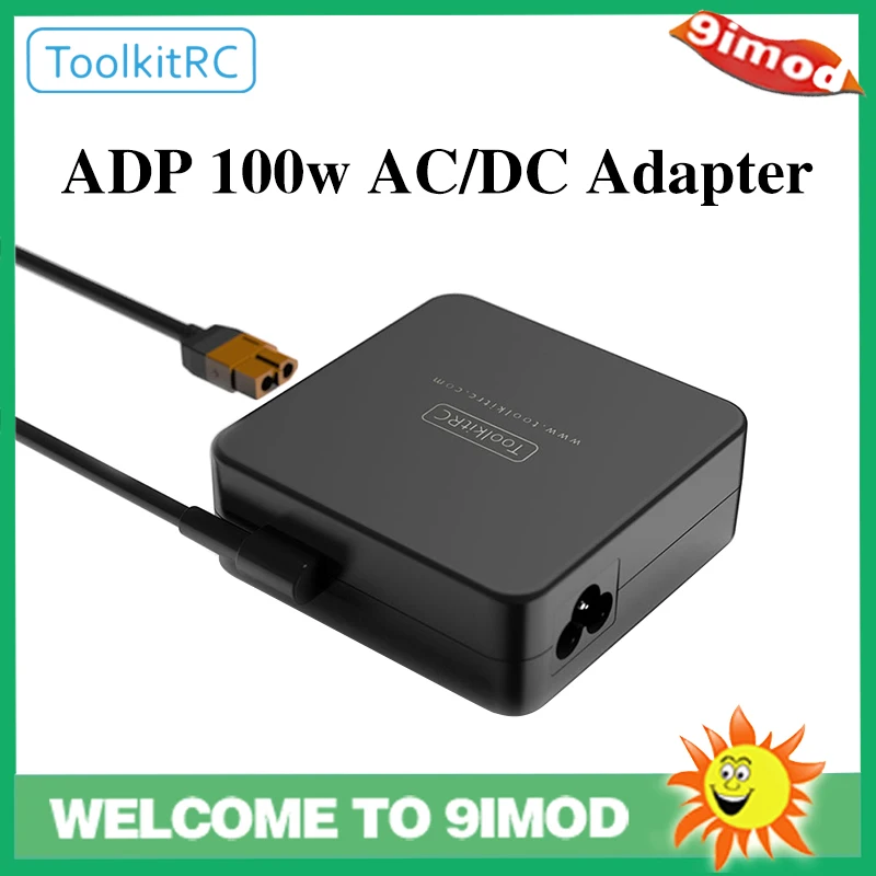 ToolkitRC AC/DC адаптер питания 100 Вт Выходная мощность XT60 EU US Plug AC 100-240V 50/60Hz для RC LiPo