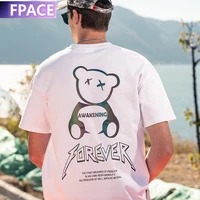 2021 new oversized size fashion man trend t shirt summer casual loose o neck tops cartoon pattern man high quality cotton tee