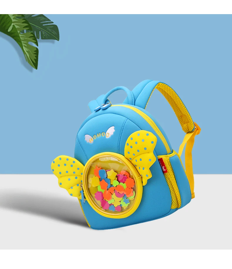 NOHOO 3D из мультфильма «тролли школьная сумка Детские рюкзаки Ангел школьная сумка Wings ребенок неопреновый Рюкзак mochila escolar подарки для детей