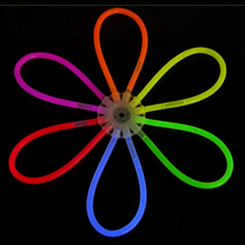 Barras de luz fluorescente Multicolor, collar luminoso de ne&oacute;n, pulseras para concierto, evento, suministros de decoraci&oacute;n festiva para fiesta-4
