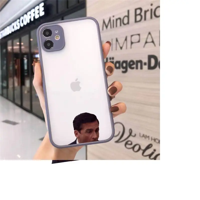 

The Office Phone Cases Matte transparent For Gray iPhone 12 Mini 11 Pro XR XS Max 7 8 Plus X Back Cover
