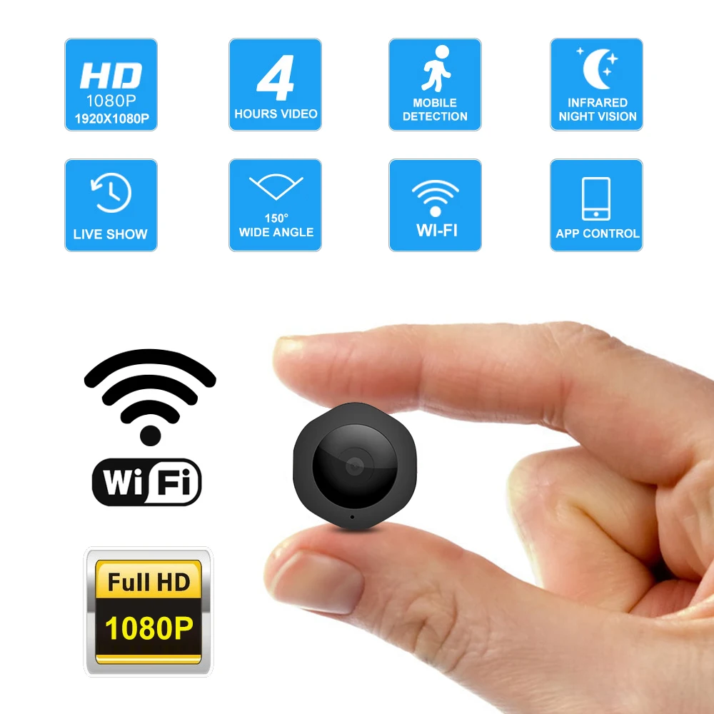 Мини камера ночного видения H6 1080P HD черный/белый видеорегистратор Wi Fi версия мини