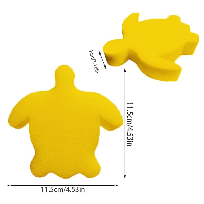 

16Pcs Oil Absorbing Scum Sponge for Hot Tub Swimming Pool and Spa Absorbs Oil Slime Grime(Golden Turtle-Shaped)
