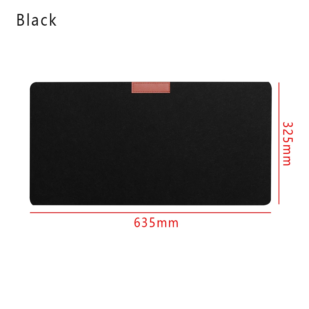 635 X 325 mm Black 1 шт. большой Офисный Компьютерный стол коврик Современный Настольный Коврик для компьютерной мыши шерстяной войлок для ноутбука Мягкая Подушка Офисные принадлежности аксессуары - Цвет: 635 X 325 mm Black