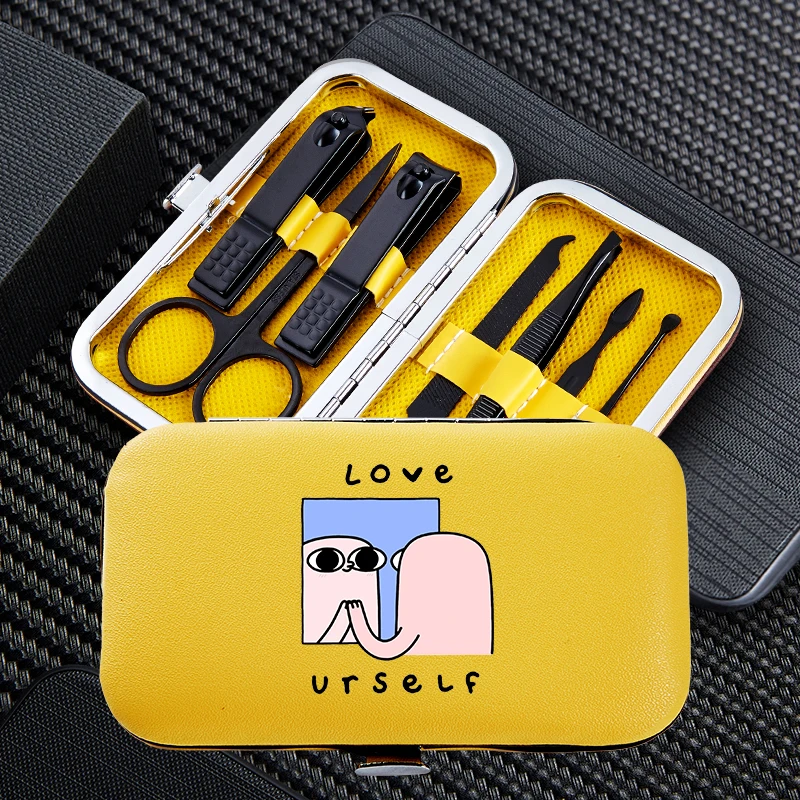 

Cool Cartoon Manicure Nail Clipper Sets Portable Travel 7pcs Stainless Steel Trimmer Clippers Cutter Scissors Accessories Tools