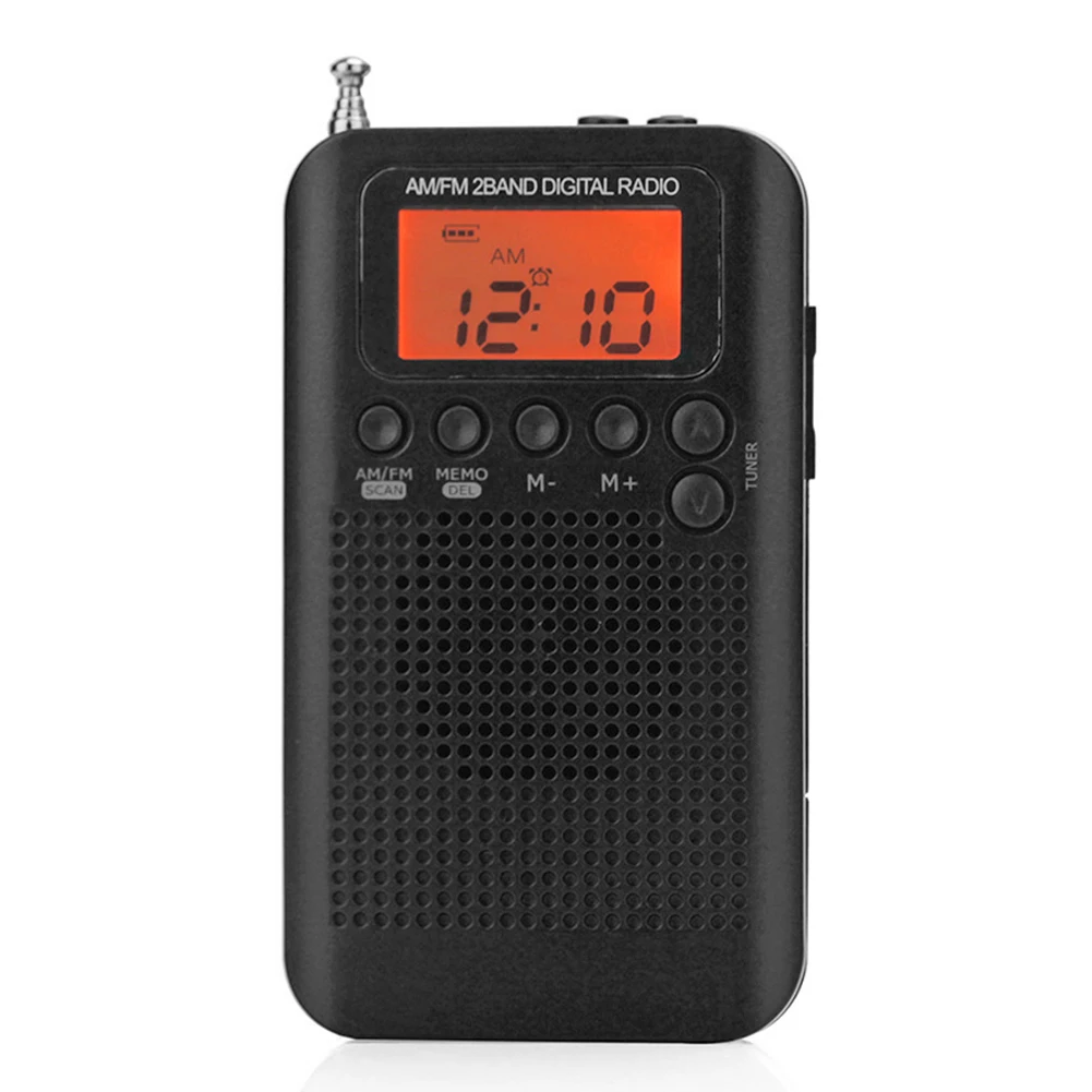 HRD 104 карман AM FM радио 1 3 дюймов ЖК дисплей цифровой Дисплей мини карманный