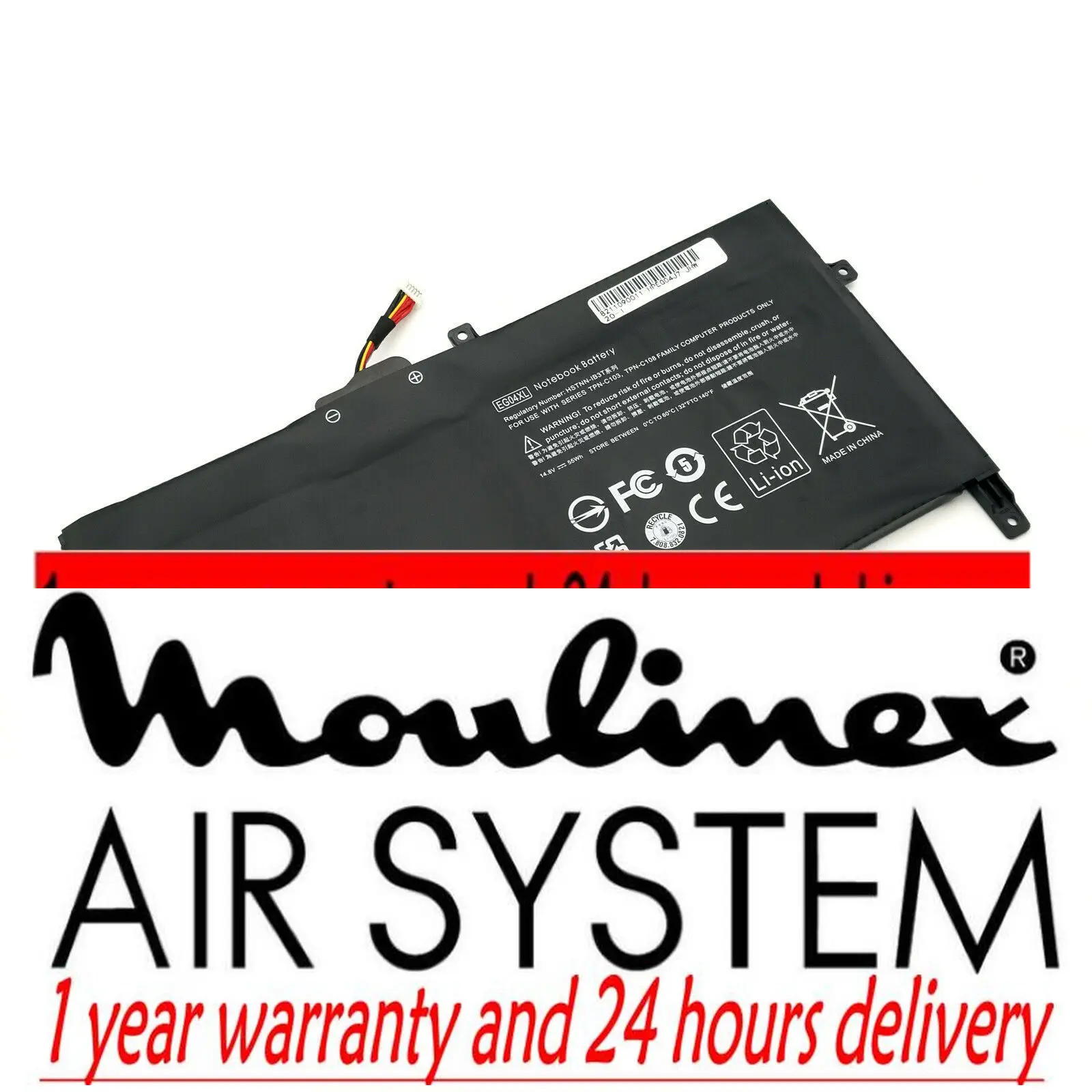 

Новый аккумулятор EG04XL для HP Envy Sleekbook 6 6-1000 HSTNN-IB3T HSTNN-DB3T