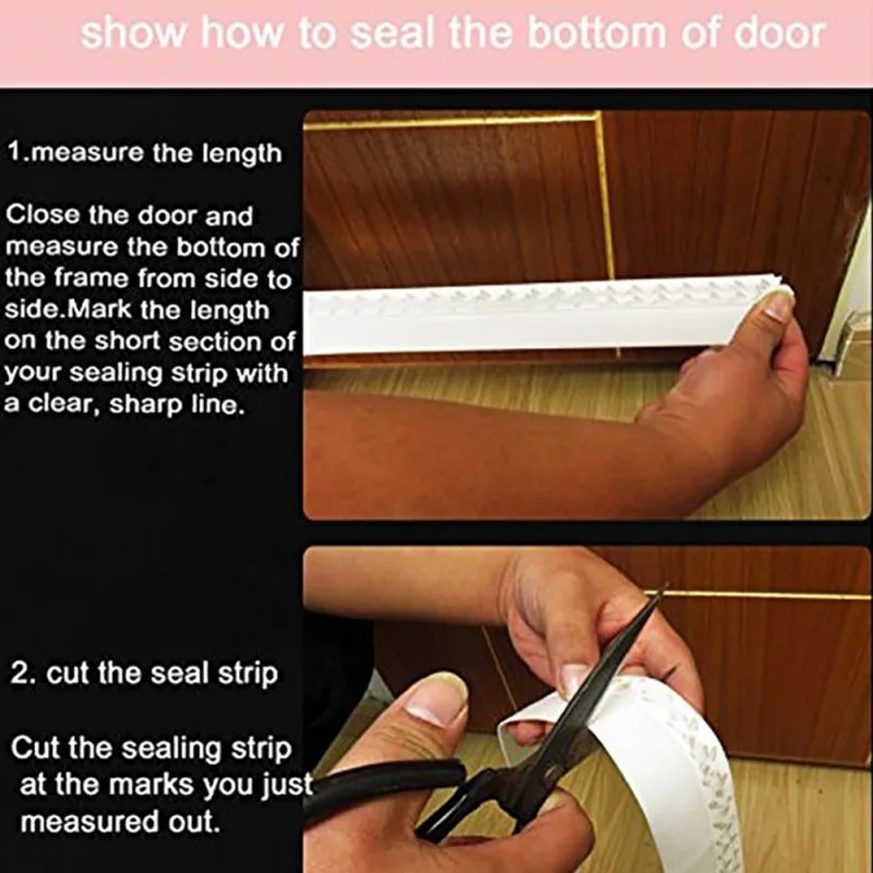 

s Silicone Self-Adhesive Weather Stripping Under Door Draft Stopper Window Seal Strip Noise Stopper Insulator