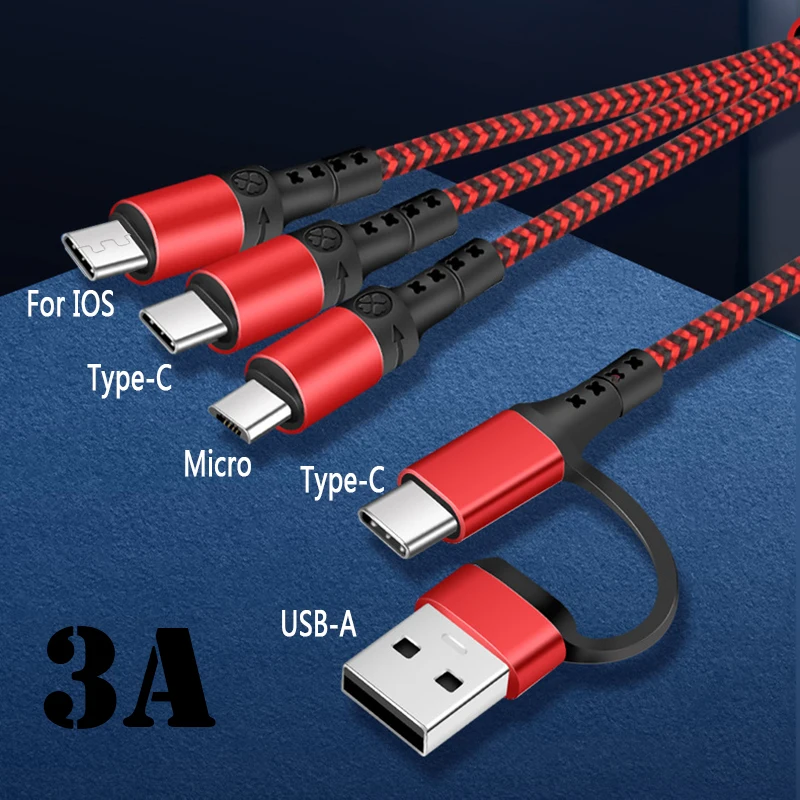 PD-кабель 5 в 1 2 м 3 А USB/Type-C для IOS/Micro/Type-C | Мобильные телефоны и аксессуары