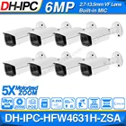 Оптовая продажа, цилиндрическая камера видеонаблюдения Dahua IPC-HFW4631H-ZSA 8 шт.лот, 6 МП, 2,7-13,5 мм, объектив VF POE, встроенный микрофон, поддержка разъема для карт Micro SD