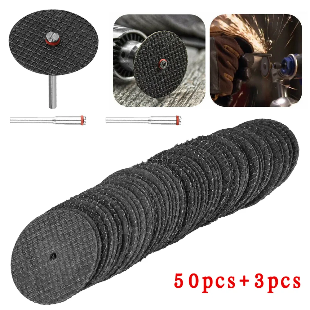 

50pcs 32mm Fiberglass Reinforced Cut Off Wheel Discs Rotary Tool+3pc Mandrel