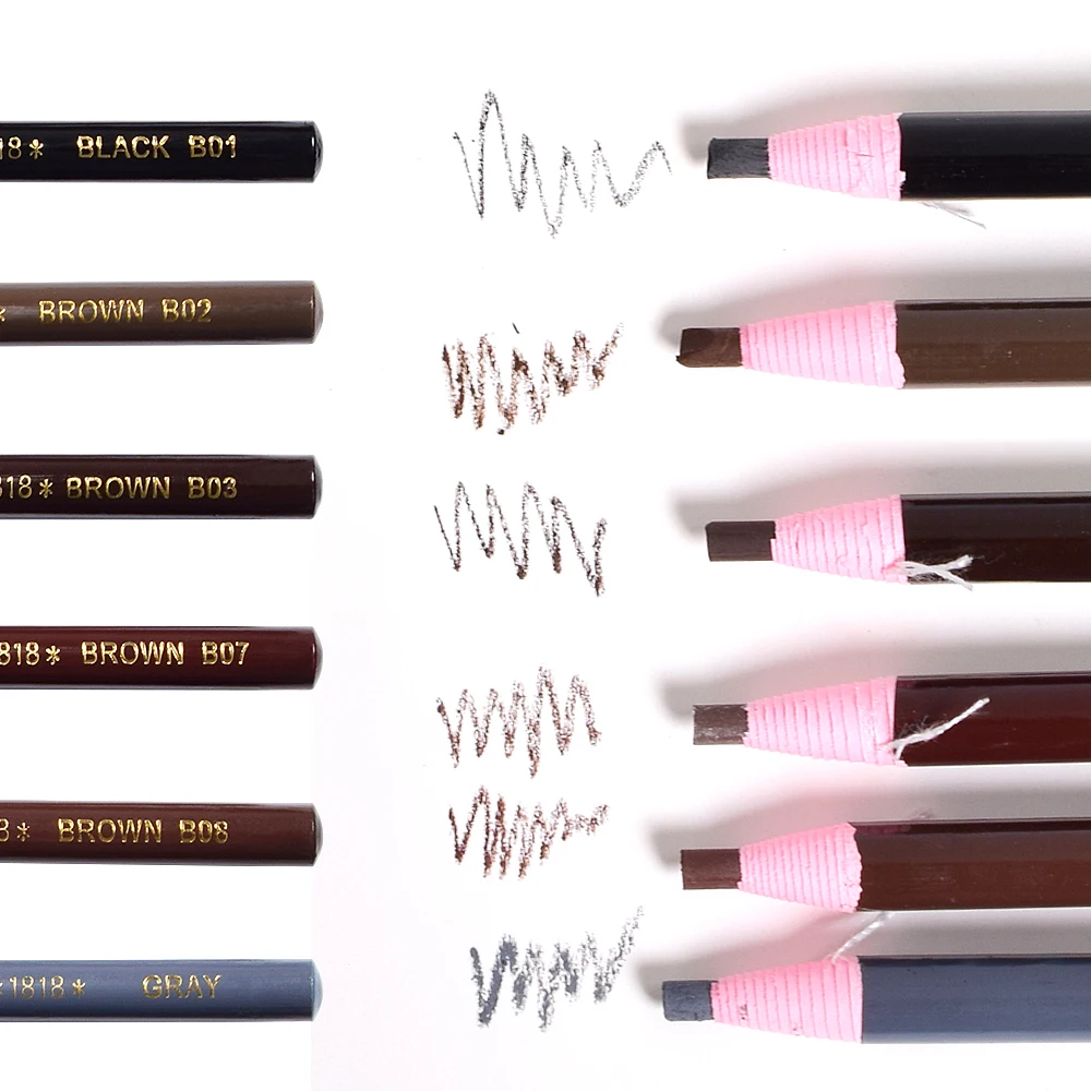 1 шт. водонепроницаемый карандаш для бровей Бесплатная резка натуральная