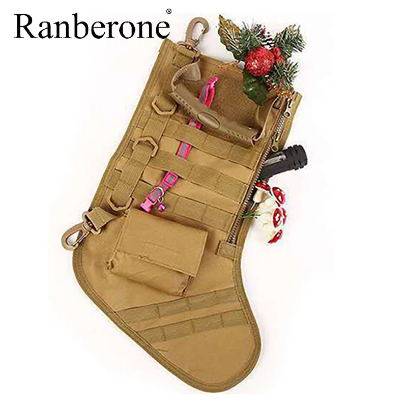 Ranberone Socks Men Sports Sock Middle Tube Christmas Stocking Tactical Bag Dump Drop Pouch Utility Storage Bag Running Socks