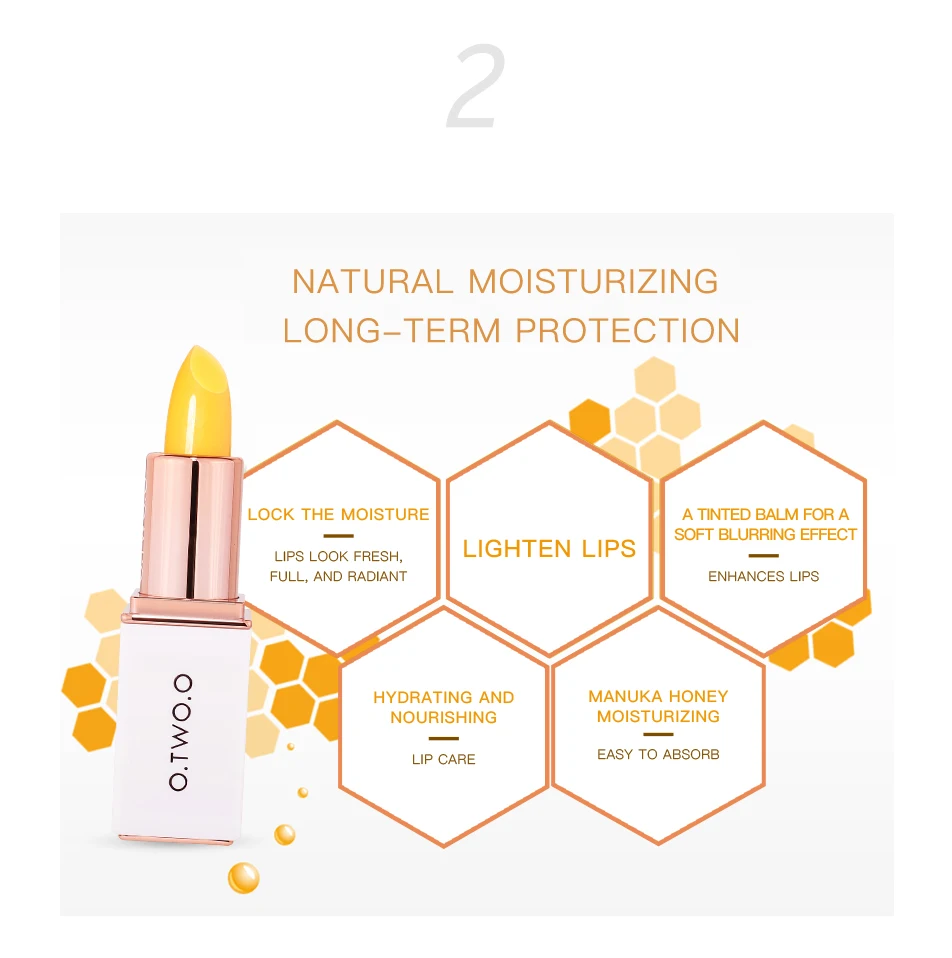 O.TWO.O Lip Balm Lipstick Long Lasting Hygienic Moisturizing Anti Aging Makeup Care 9987 | Красота и здоровье